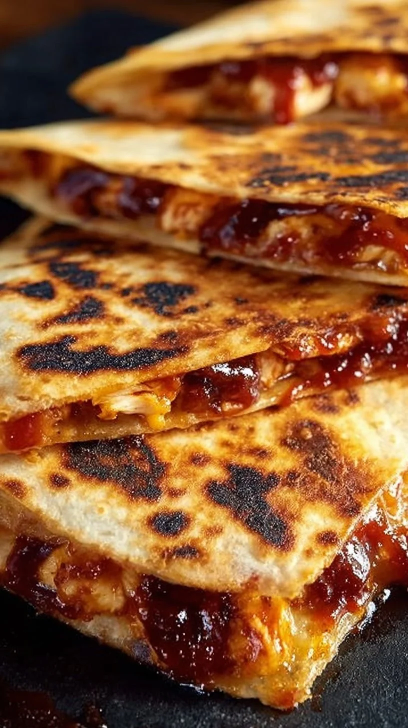 Blackstone Hot Honey BBQ Chicken Quesadillas