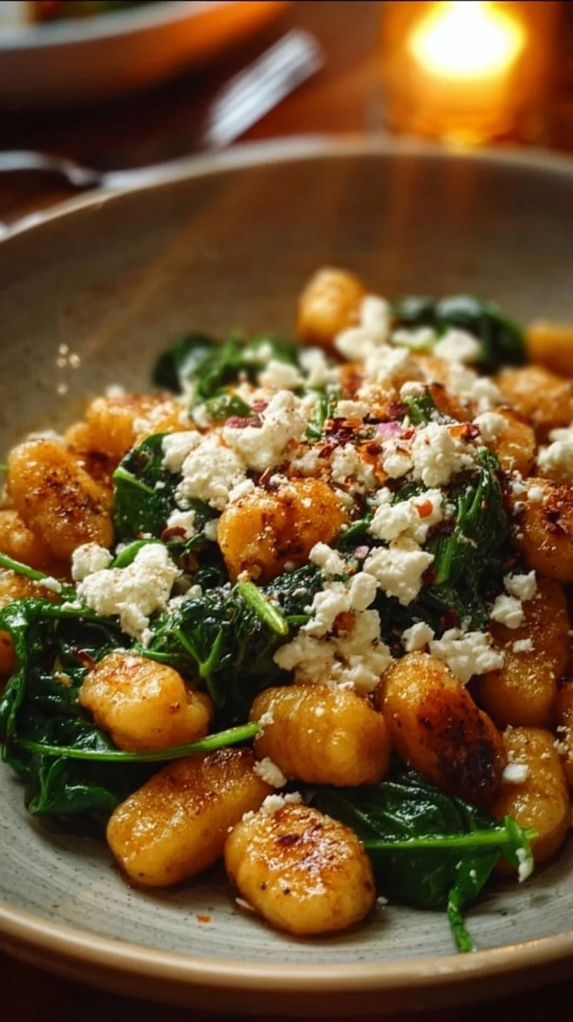 Creamy Gnocchi with Spinach and Feta