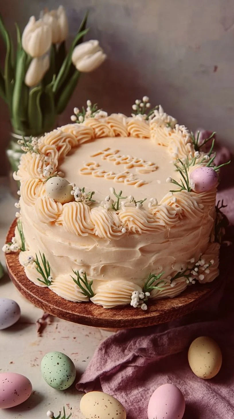 Dreamy Butter Cream Easter Cake