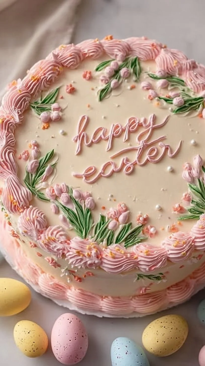 Dreamy Butter Cream Easter Cake