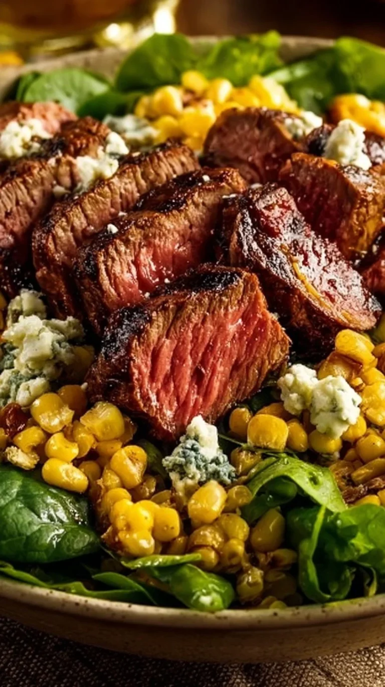 Grilled Balsamic Steak Salad with fresh greens and balsamic dressing