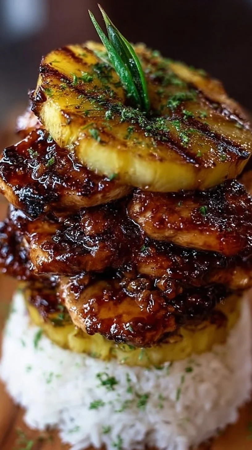 Hawaiian Turned Chicken Stack