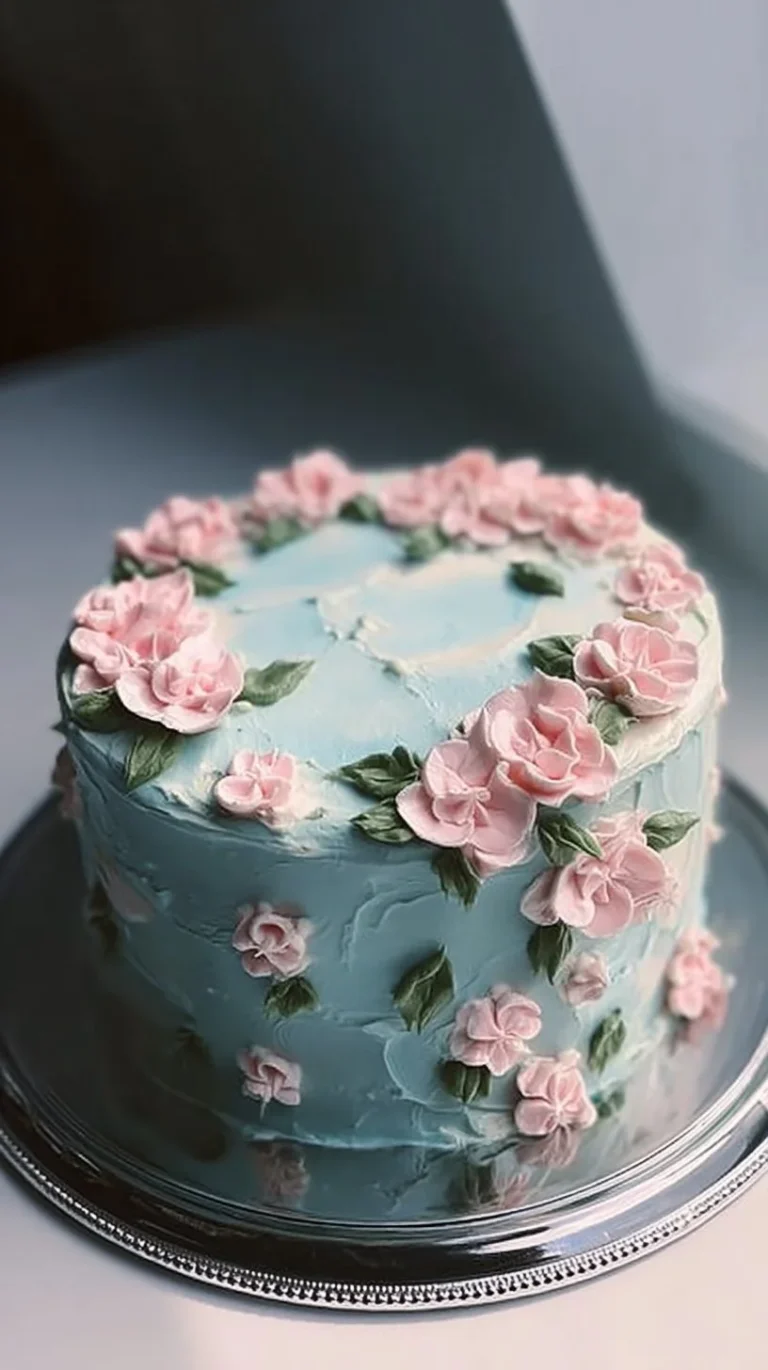 Hello Spring Cake decorated with flowers and pastel colors, perfect for spring celebrations