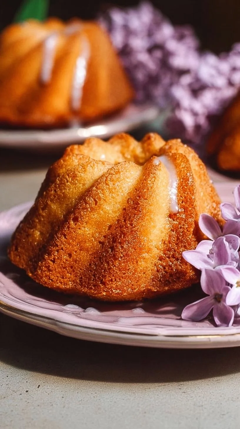 Lilac Bundt Cakes