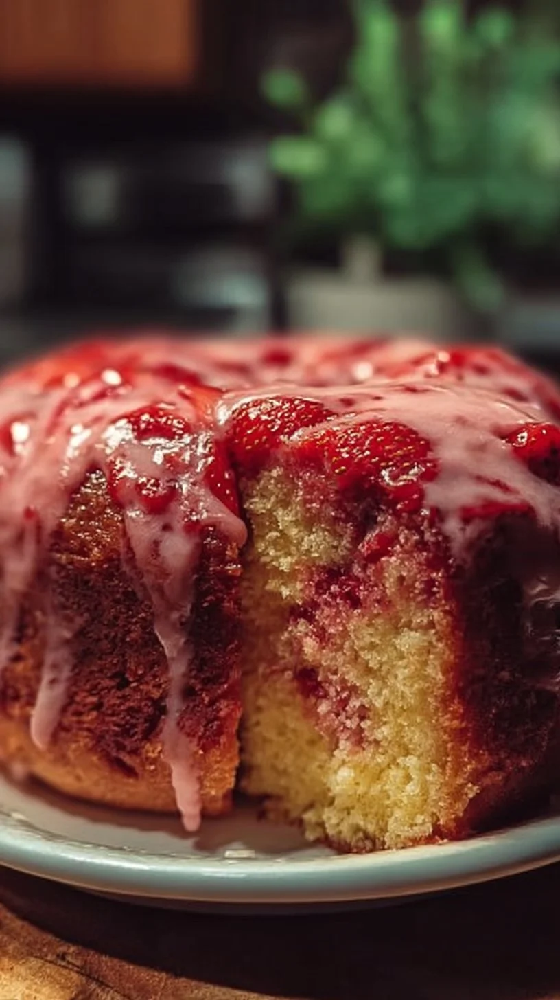 Strawberry Honeybun Cake