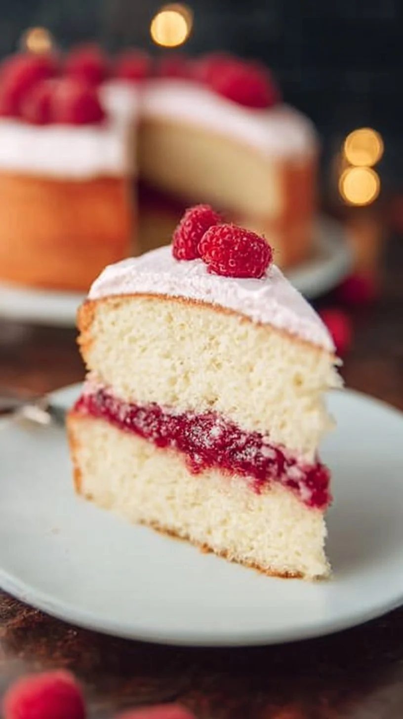 Vanilla Cake and Raspberry Filling