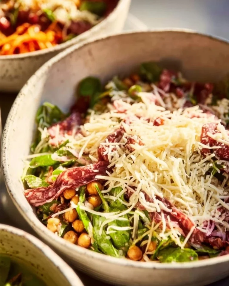 Colorful Scala Chopped Salad with fresh ingredients and vibrant dressings