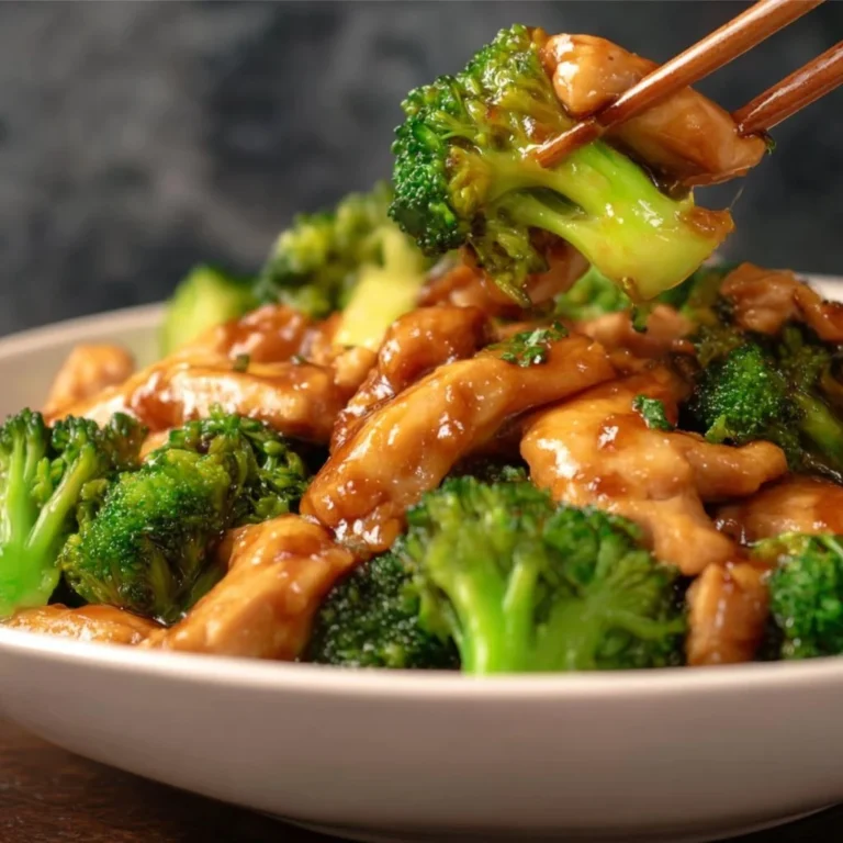 Delicious Chinese Chicken and Broccoli dish served in a bowl