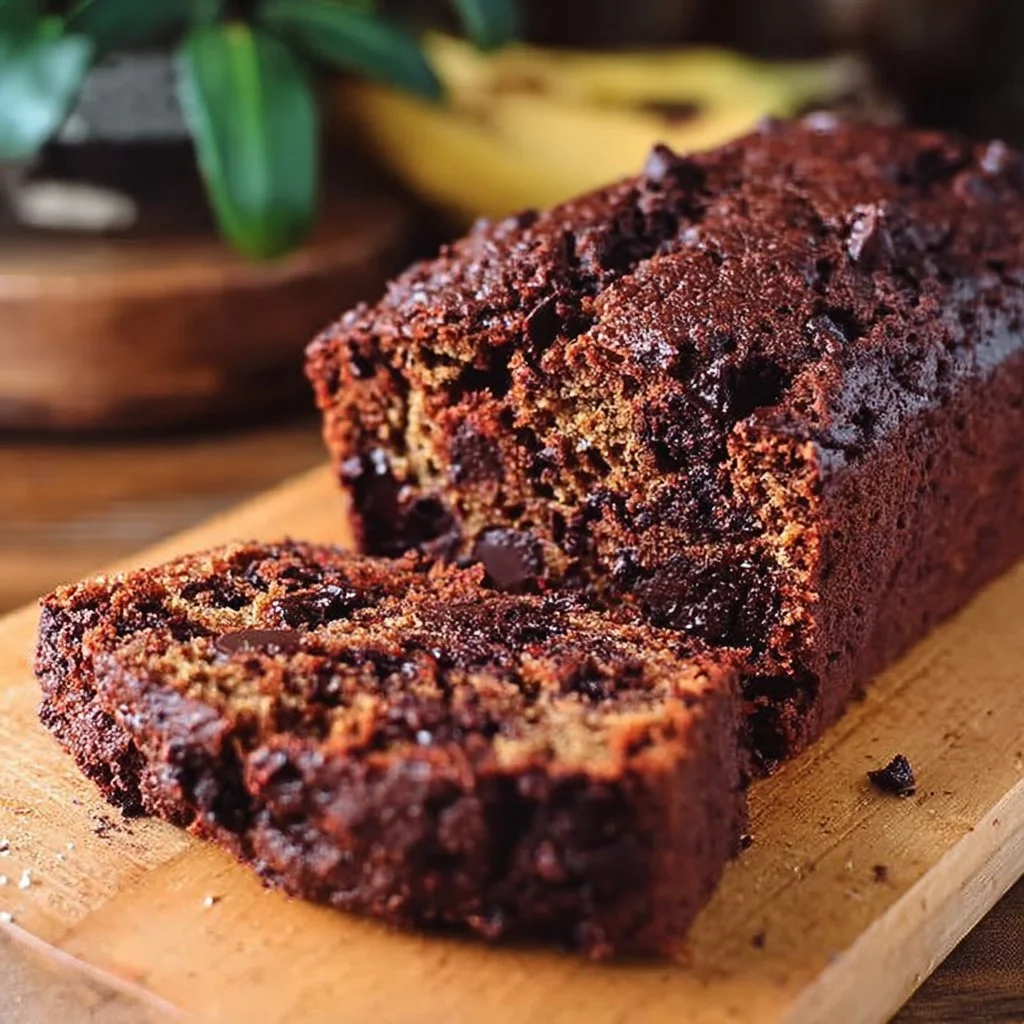 Chocolate Chocolate Chip Banana Bread