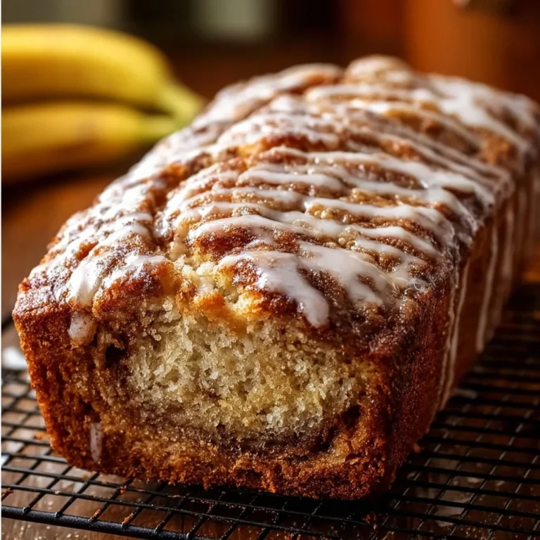 Delicious slice of Cinnamon Swirl Banana Bread with a crunchy topping