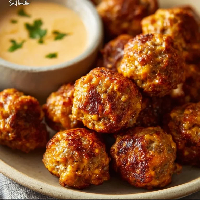 Delicious Creole Sausage Balls served as appetizers