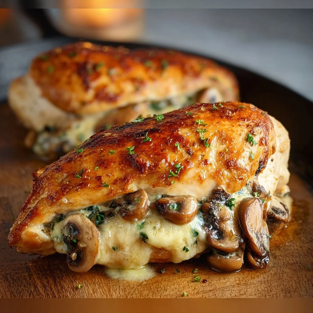 Flavorful Mushroom Stuffed Chicken Breast