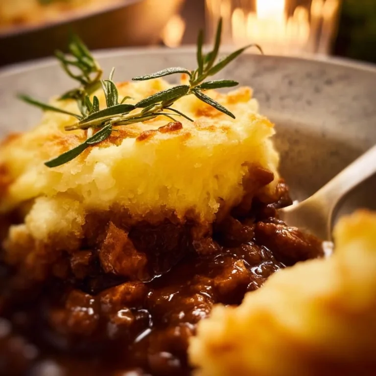 Gordon Ramsay's Cottage Pie with rich meat filling and creamy mashed potatoes