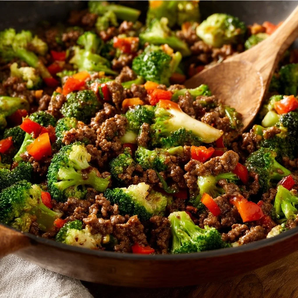 Ground Beef and Broccoli