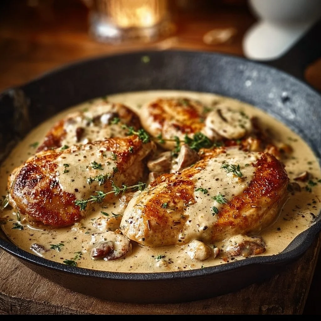 Irish Chicken in Whiskey Cream Sauce
