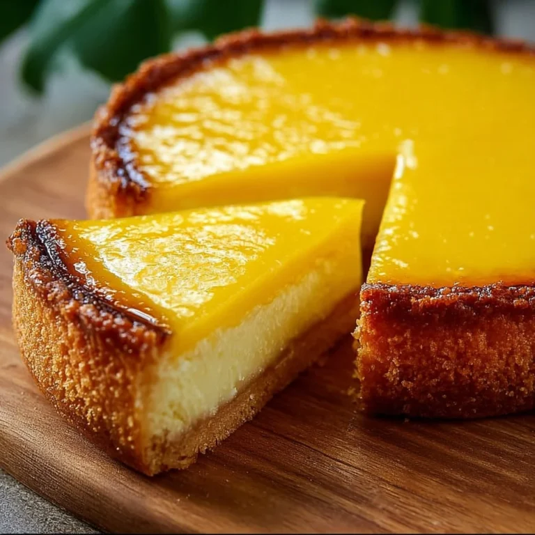 Delicious Italian Grandma's lemon custard cake served on a plate.