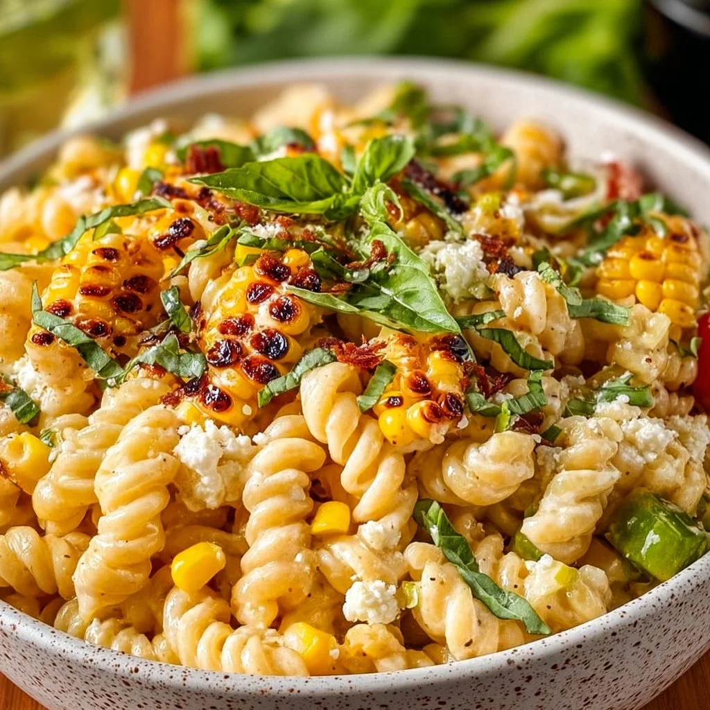 Juicy Street Corn Pasta Salad