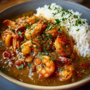 Delicious Louisiana crawfish smothered dish with rich spices and flavors