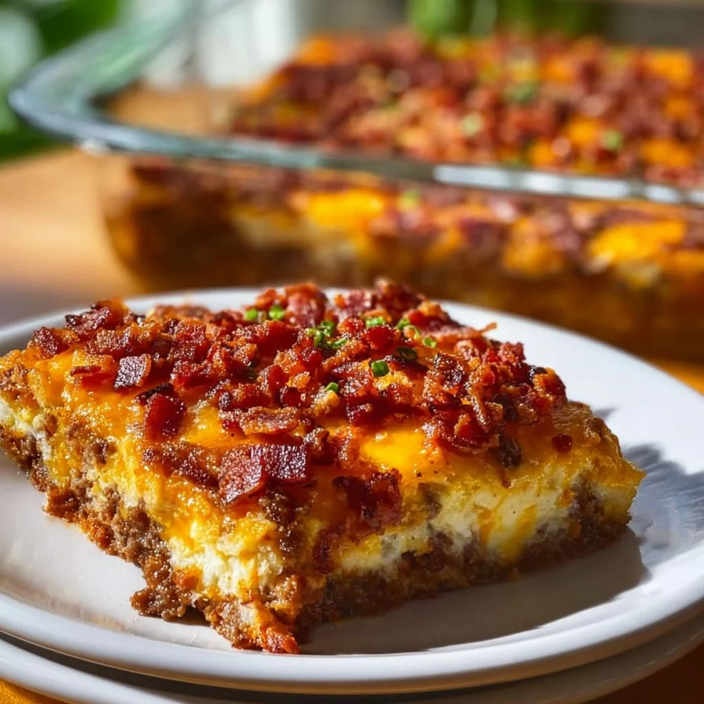 Low-Carb Bacon Cheeseburger Casserole – Easy Keto Family Dinner