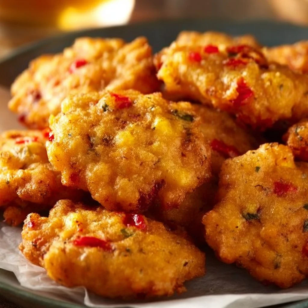 Mardi Gras Cornbread Fritters | Recipe | Mardi Gras Food, Recipes, Cornbread Fritters