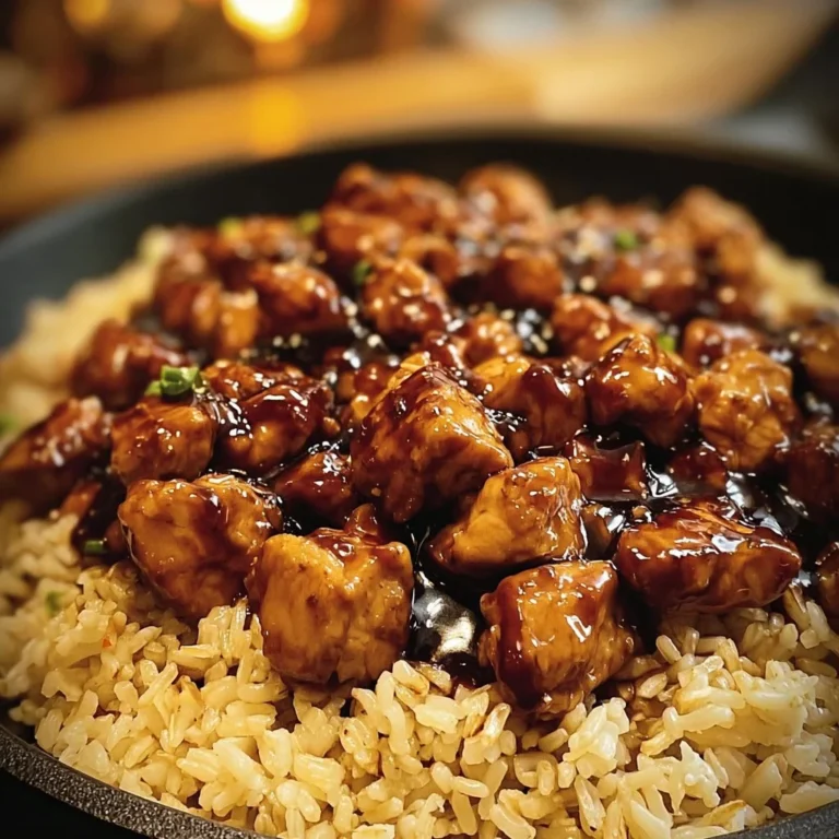 One-Pan Honey BBQ Chicken Rice served in a dish with fresh herbs and rice
