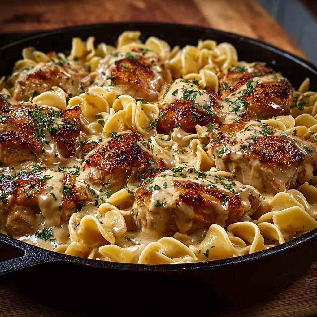 One-Pan Chicken with Buttered Noodles