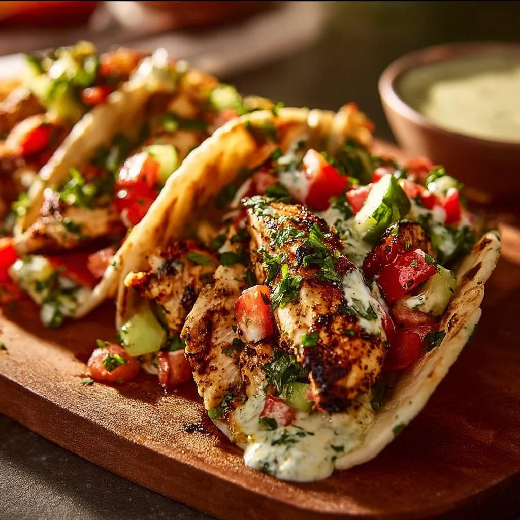 Quick Mediterranean Chicken Tacos