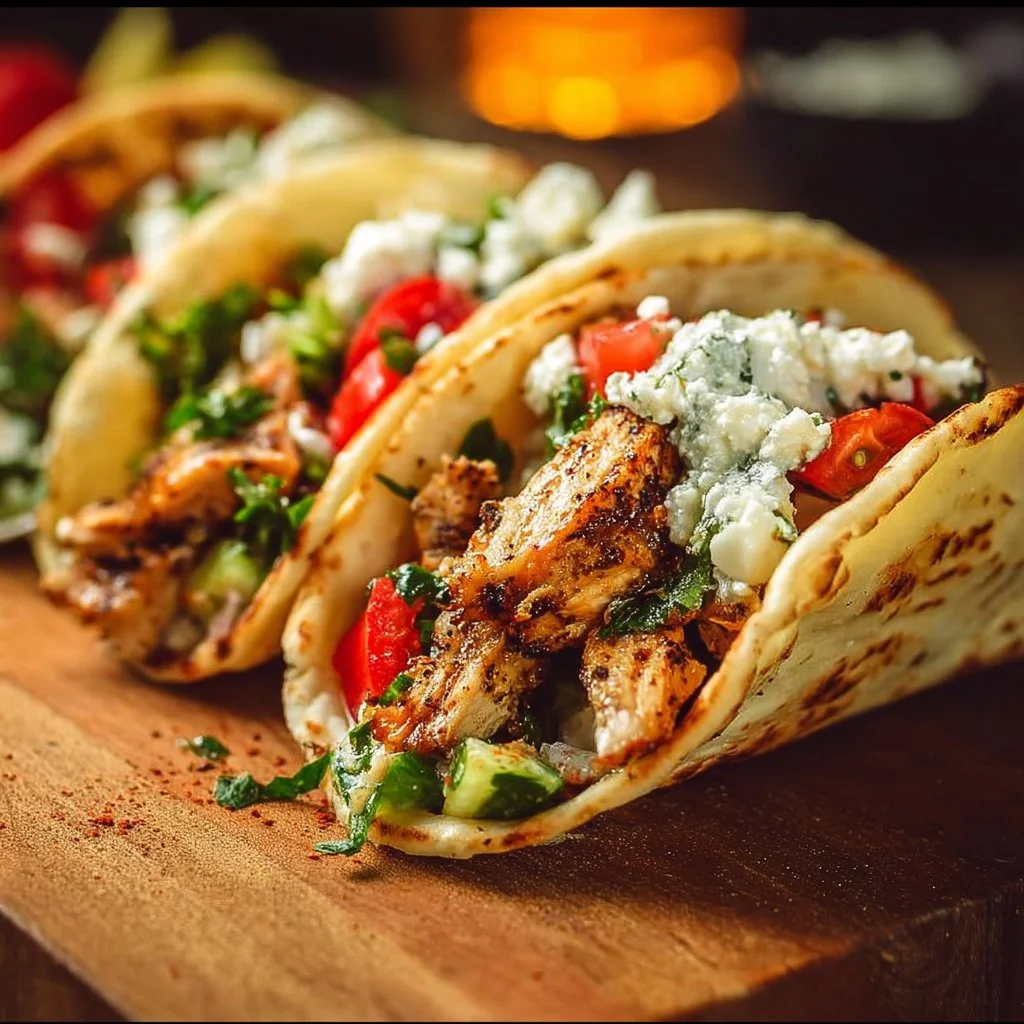 Quick Mediterranean Chicken Tacos