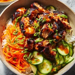 Savory Korean BBQ Chicken bowls prepared for a quick weeknight dinner