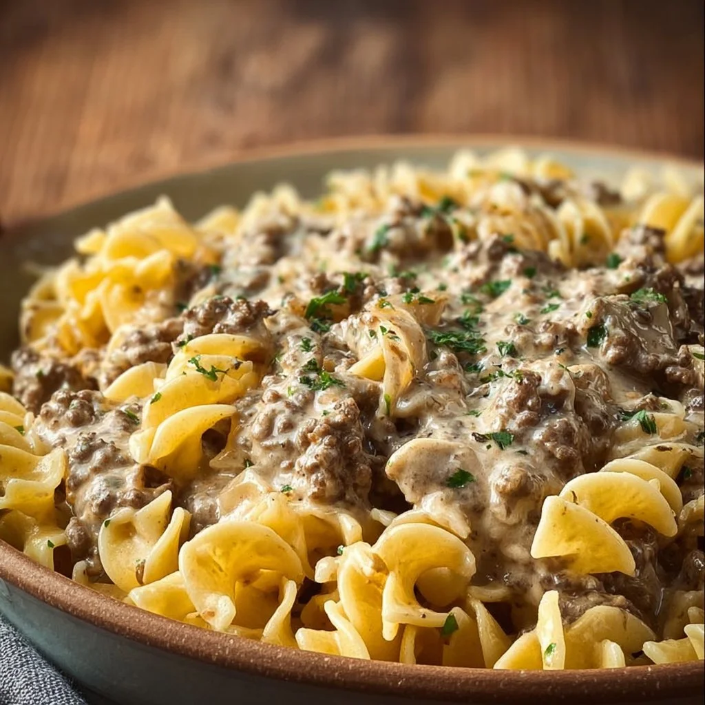 Simple Ground Beef Stroganoff