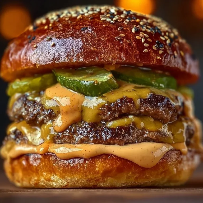Deliciously seared smash burger with melted cheese and fresh toppings