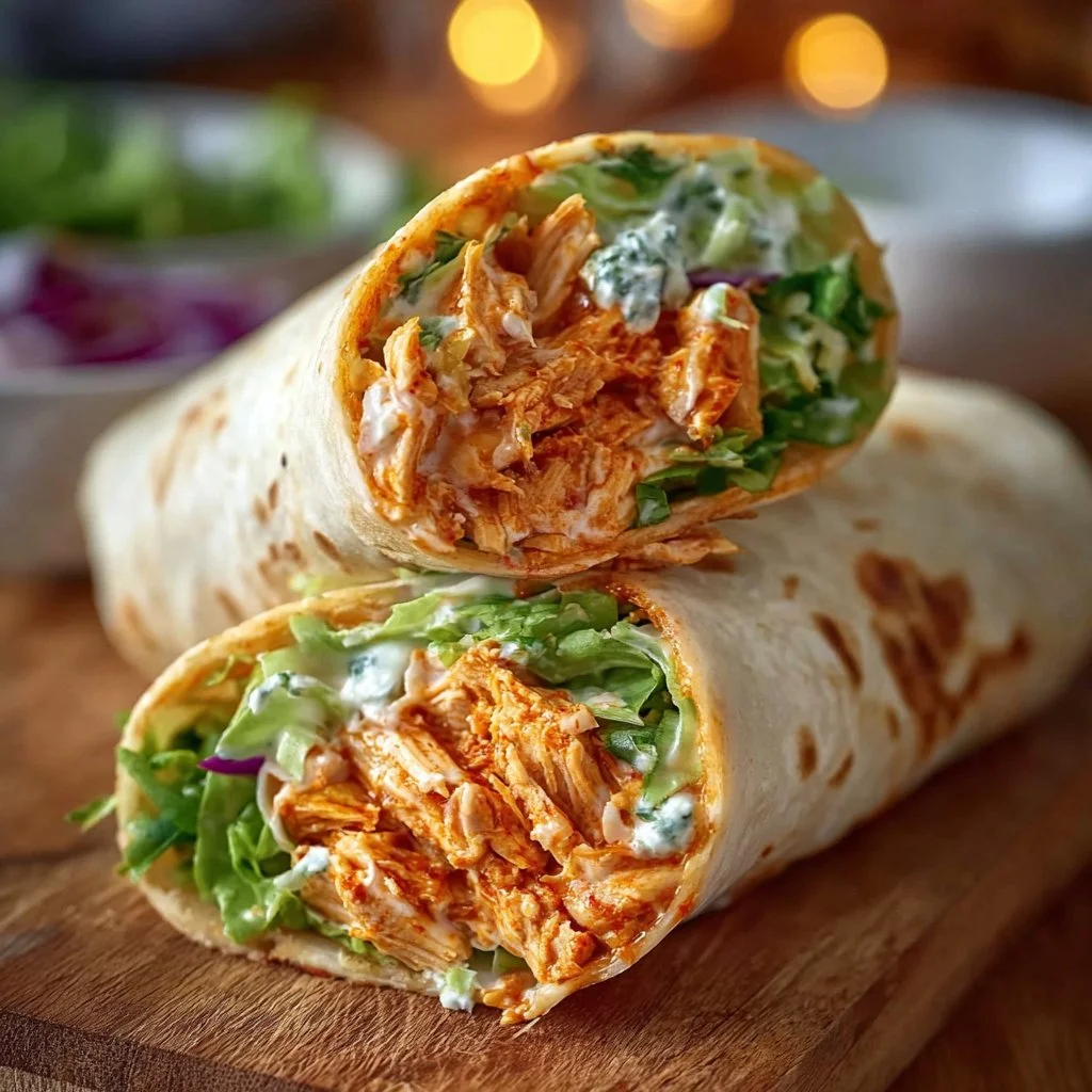 Spicy Buffalo Chicken Wraps for Two