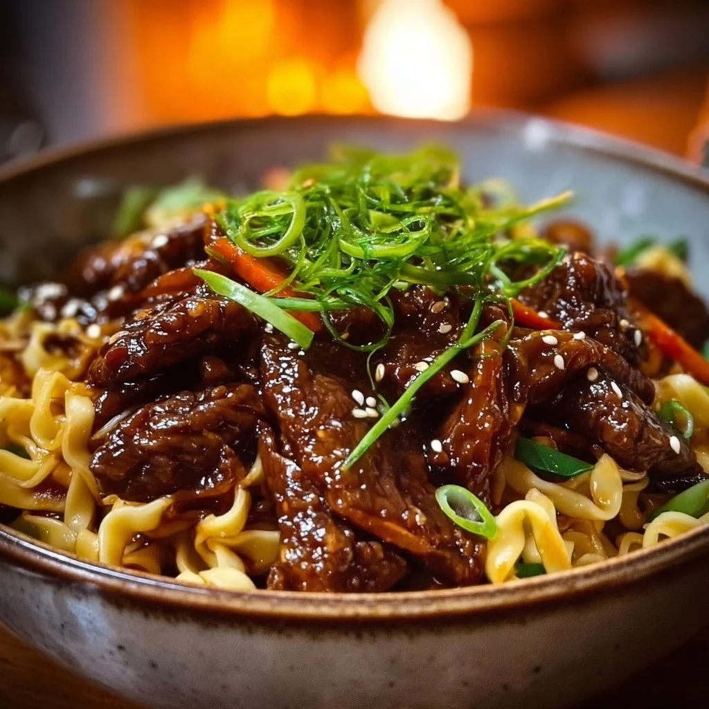 Sticky Beef Noodles