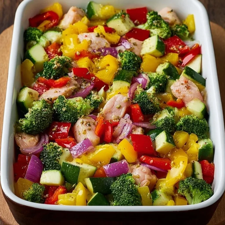 Easy roasted chicken with colorful vegetables cooked in 20 minutes