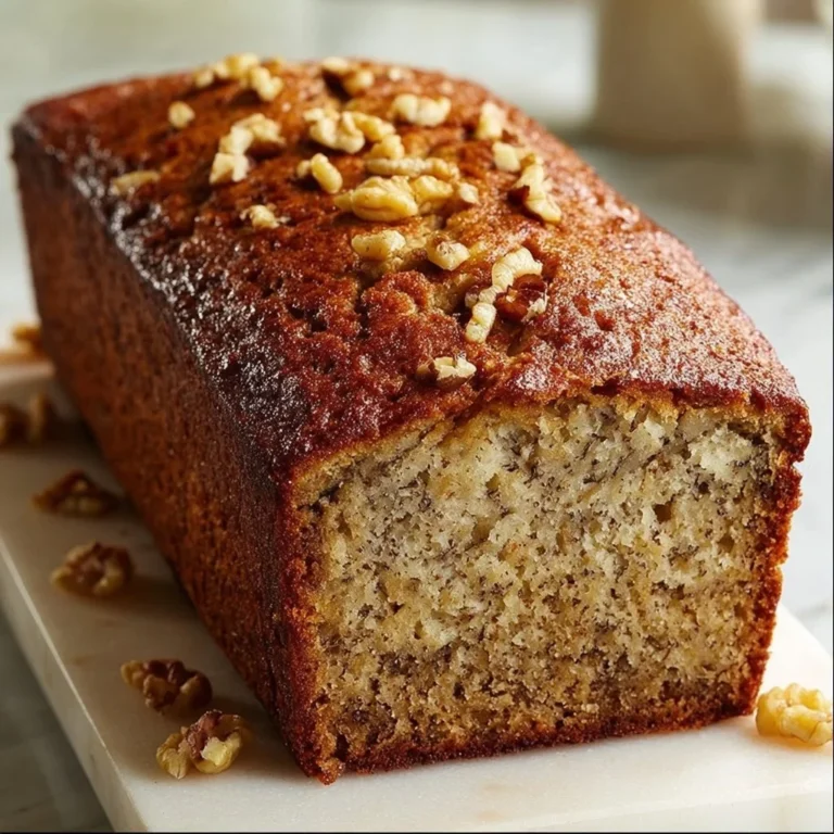 Delicious homemade banana bread with oil, served on a wooden table.