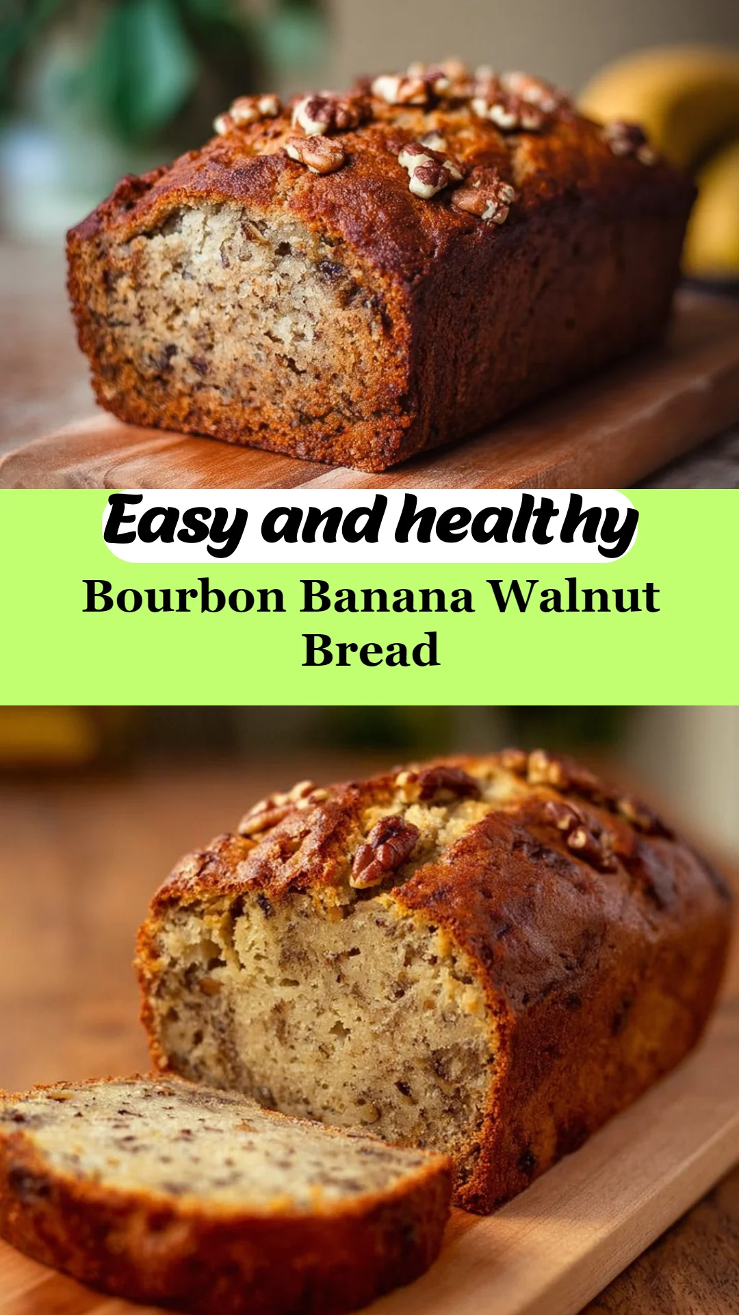 Bourbon Banana Walnut Bread