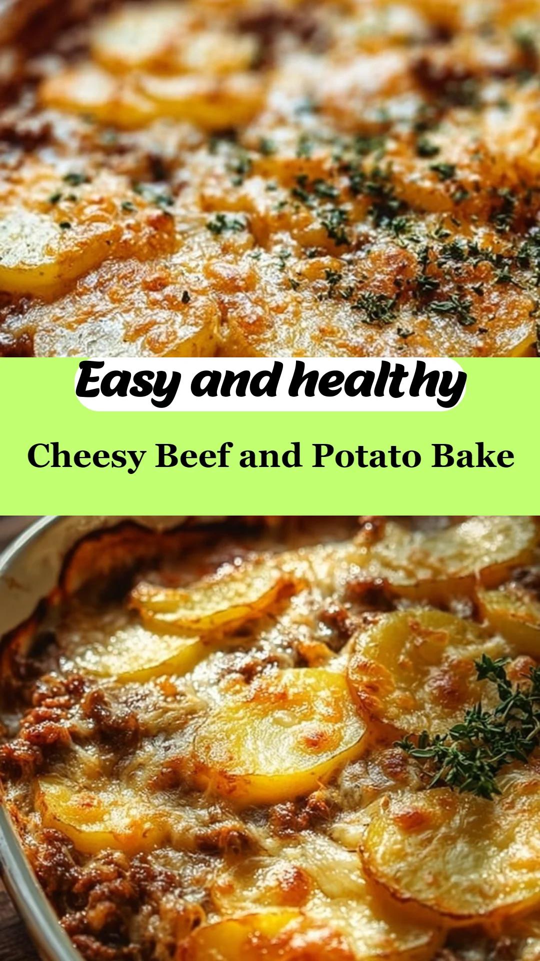 Cheesy Beef and Potato Bake