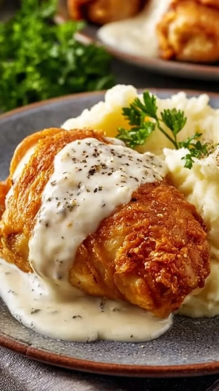 Plate of crispy Chicken Fried Chicken served with sides