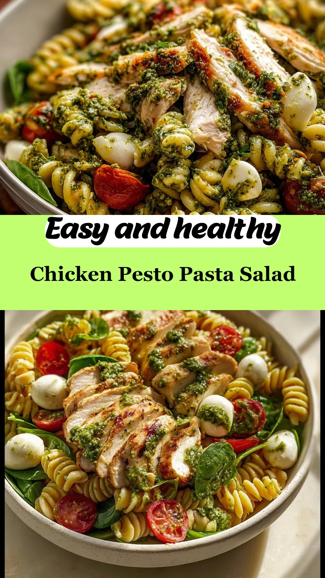 Chicken Pesto Pasta Salad