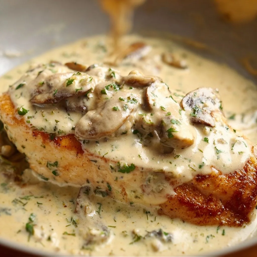 Creamy Garlic Mushroom Chicken