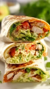 Crispy Chicken Wrap with fresh ingredients and crispy chicken filling