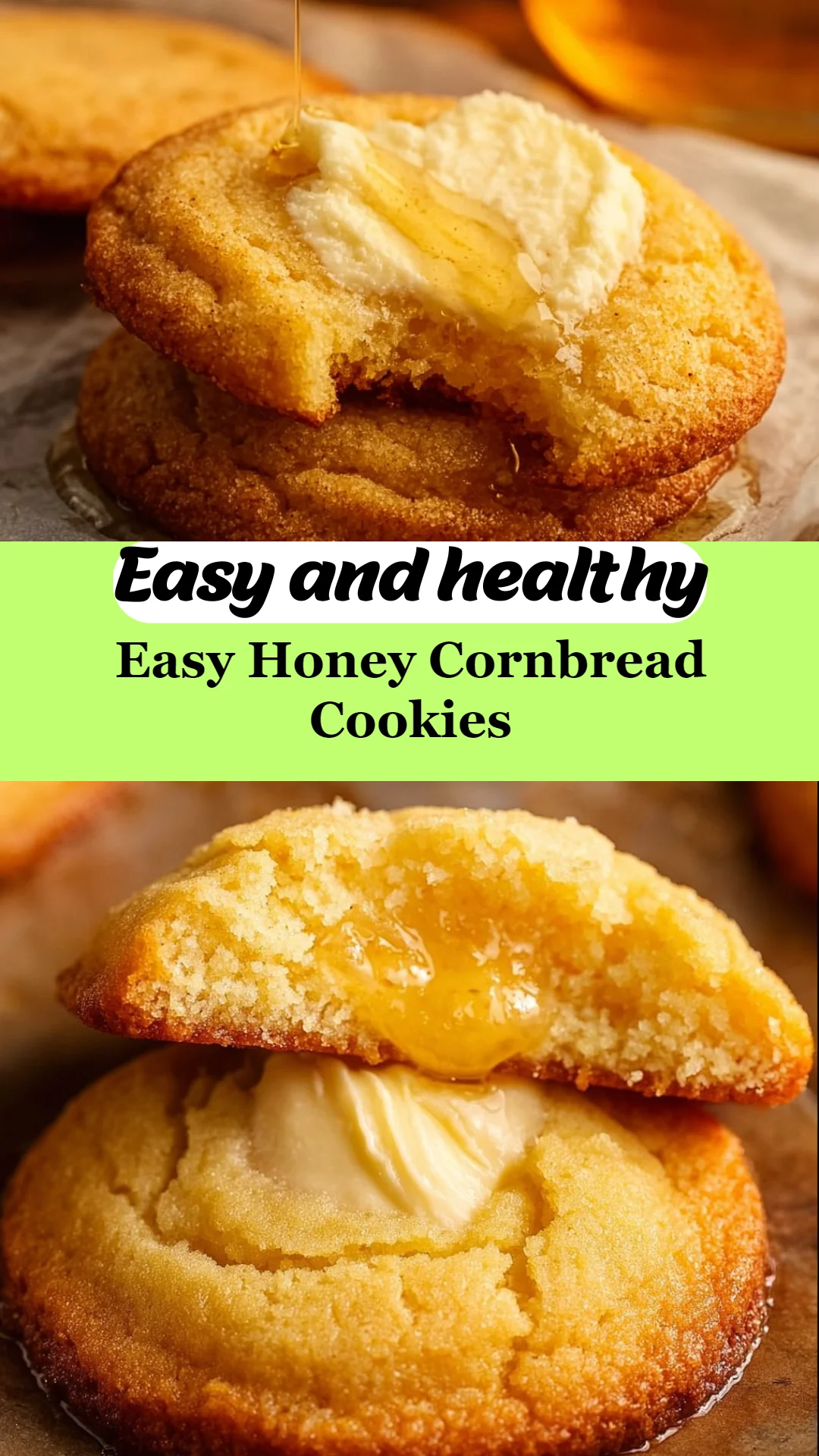 Easy Honey Cornbread Cookies