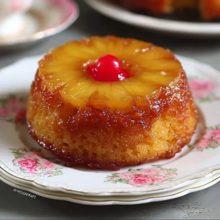 Delicious homemade easy upside down cakes with fruits