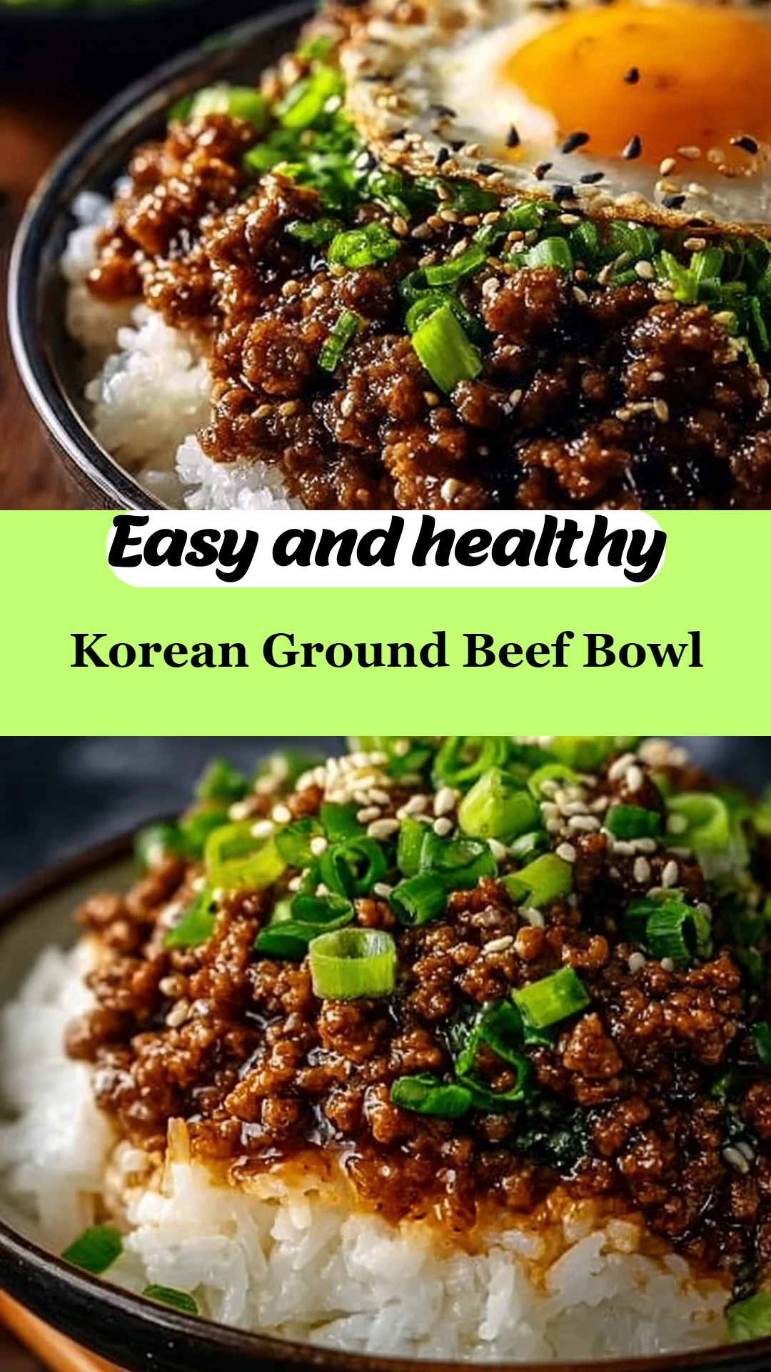 Korean Ground Beef Bowl