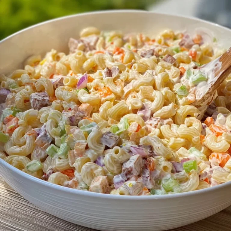 Colorful Mexican Macaroni Salad with fresh veggies and dressing