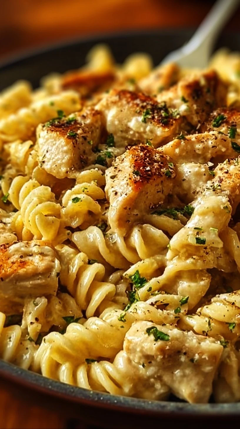 One-Pot Creamy Garlic Parmesan Chicken Pasta