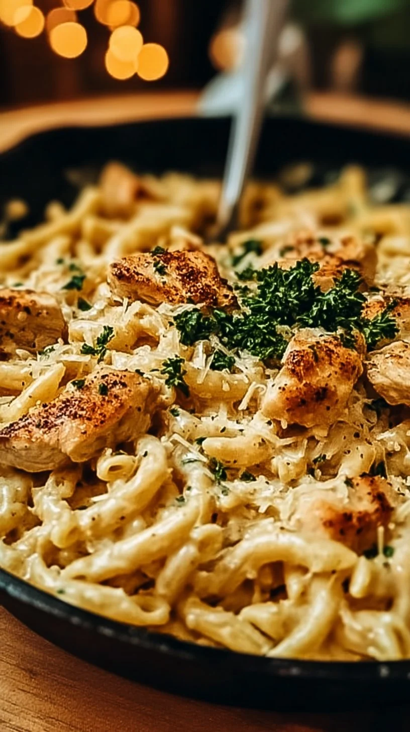 One-Pot Creamy Garlic Parmesan Chicken Pasta