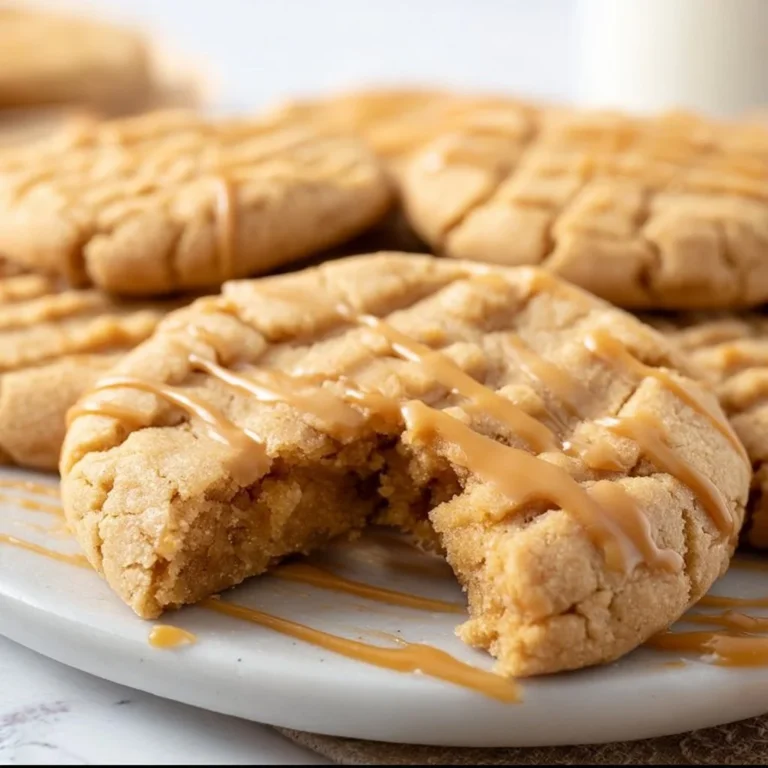 Delicious crumbl peanut butter cookie copycat served on a plate
