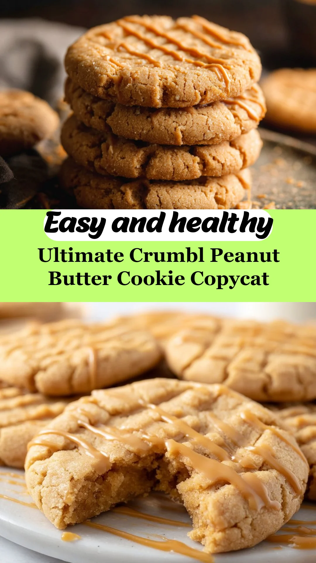 Ultimate Crumbl Peanut Butter Cookie Copycat