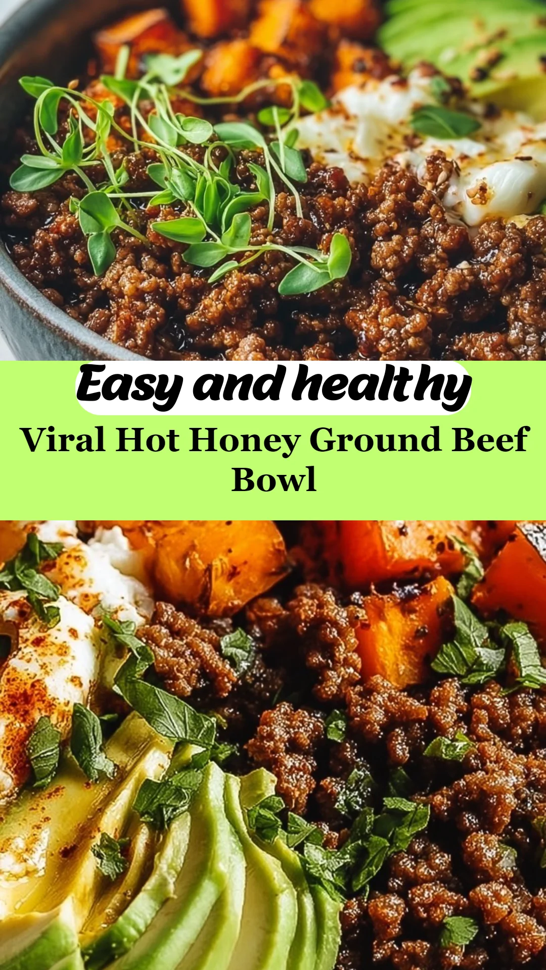 Viral Hot Honey Ground Beef Bowl